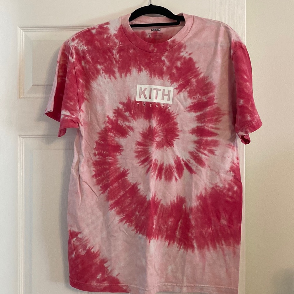Kith Pink Red Tie-Dye Short Sleeve Tee